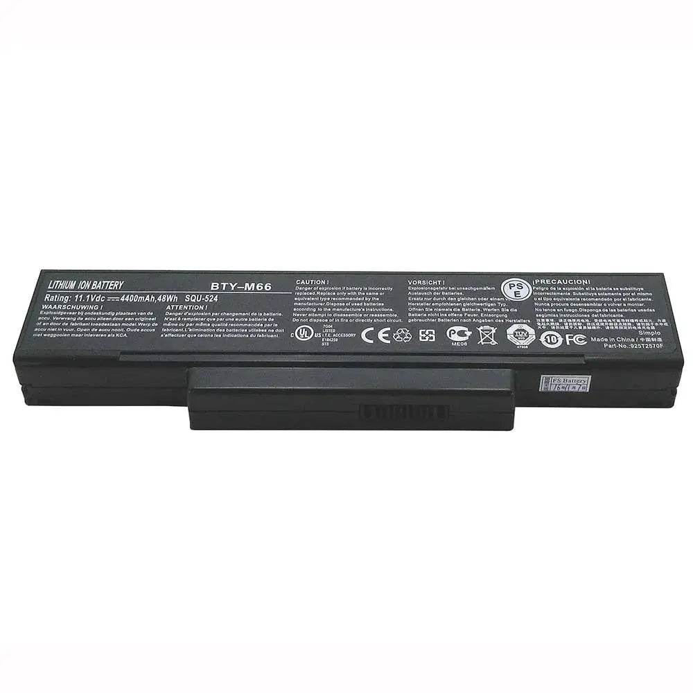 BTY-M66 MSI CLEVO Advent 5401,Advent 7093,Advent 7107,Advent 7111,Advent 8315,ERC430 Laptop Battery - eBuy UAE